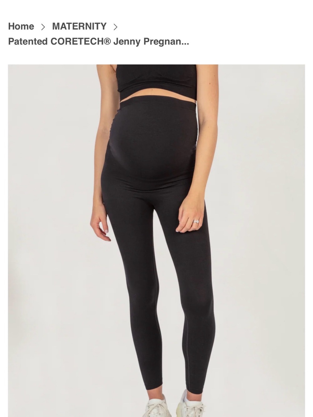 Supacore CORETECH Maternity Black Seamless Support Leggings